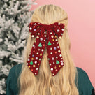 Christmas Velvet Bow | Crimson