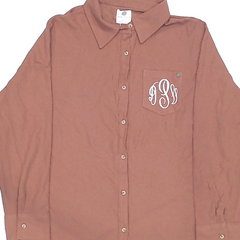 BLOOPER CLOTHING: Monogrammed Waffle Button Down Shirt