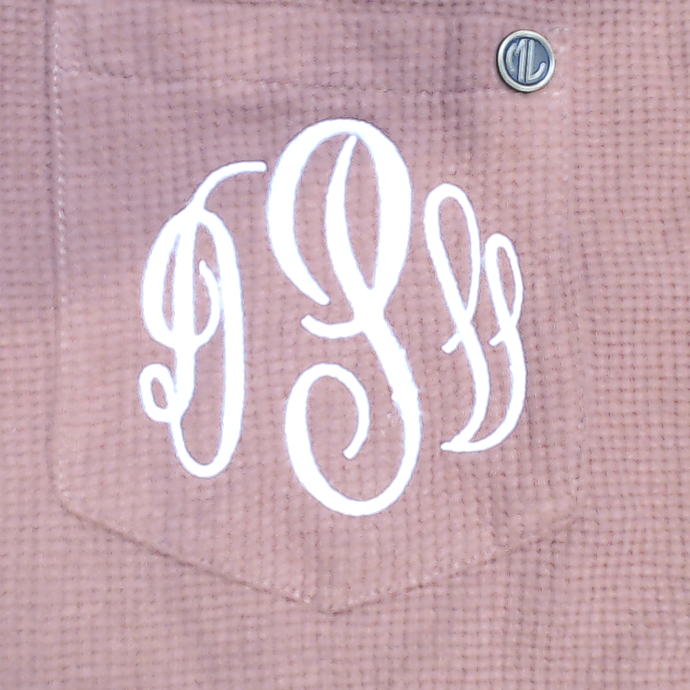 BLOOPER CLOTHING: Monogrammed Waffle Button Down Shirt