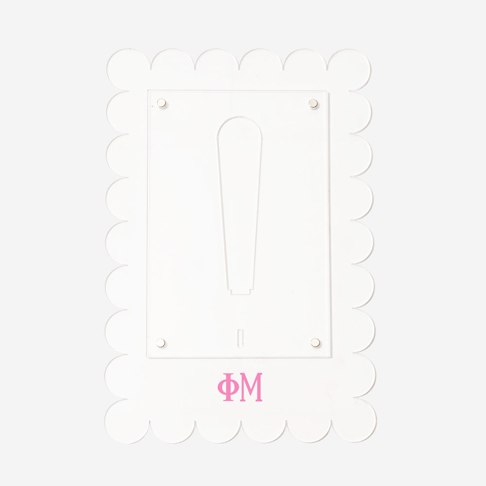 phi mu scalloped picture frame