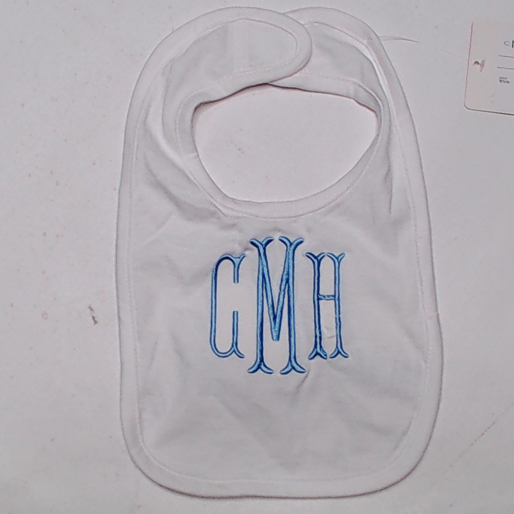 BLOOPER KIDS: Monogrammed Baby Bib