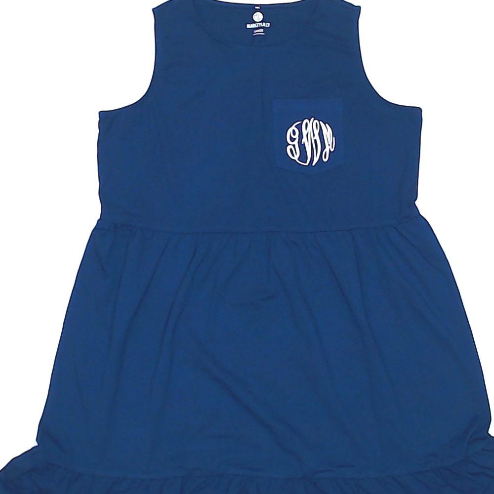BLOOPER CLOTHING: Monogrammed Ruffle Dress