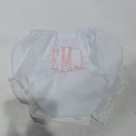 BLOOPER KIDS: Monogrammed White Eyelet Baby Bloomers