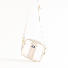 Georgia Southern Clear Stadium Crossbody Bag in Bone - studio shot