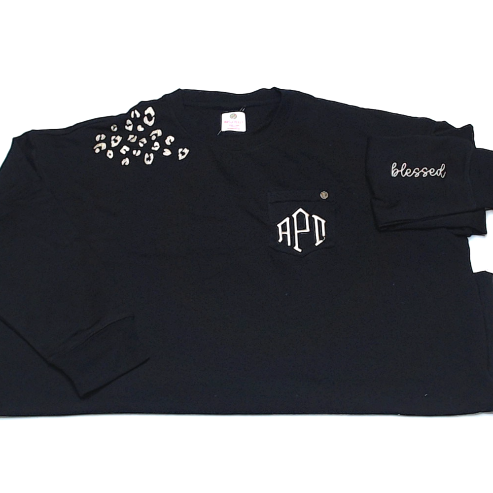 BLOOPER CLOTHING: Monogrammed Blessed Sweatshirt