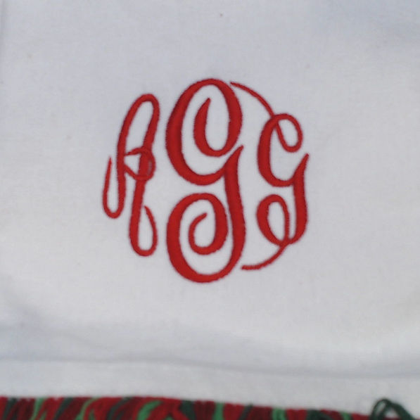 BLOOPER ACCESSORY: Monogrammed Dish Towel