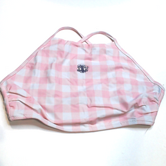 BLOOPER SWIM: Monogrammed High Neck Bikini Top