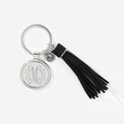 Monogrammed Tassel Key Chain | Black