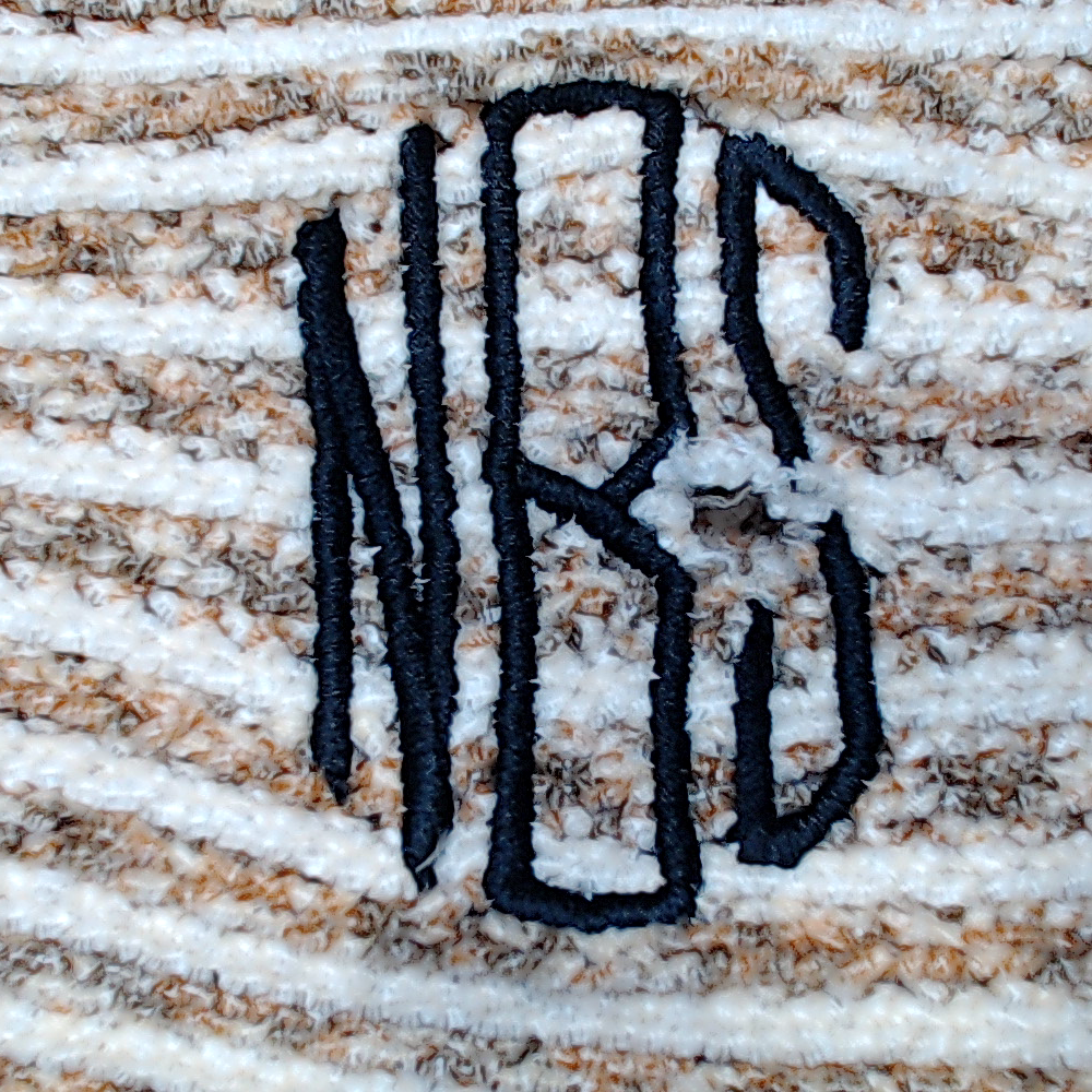BLOOPER CLOTHING: Monogrammed Striped Chenille Poncho