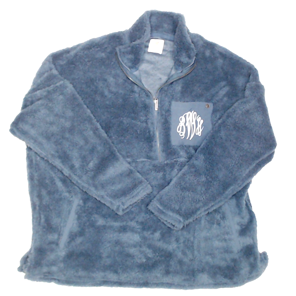 BLOOPER CLOTHING: Monogrammed Sherpa Pullover Tunic