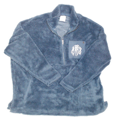 BLOOPER CLOTHING: Monogrammed Sherpa Pullover Tunic