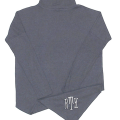 BLOOPER CLOTHING: Monogrammed Asymmetrical Turtleneck Tunic