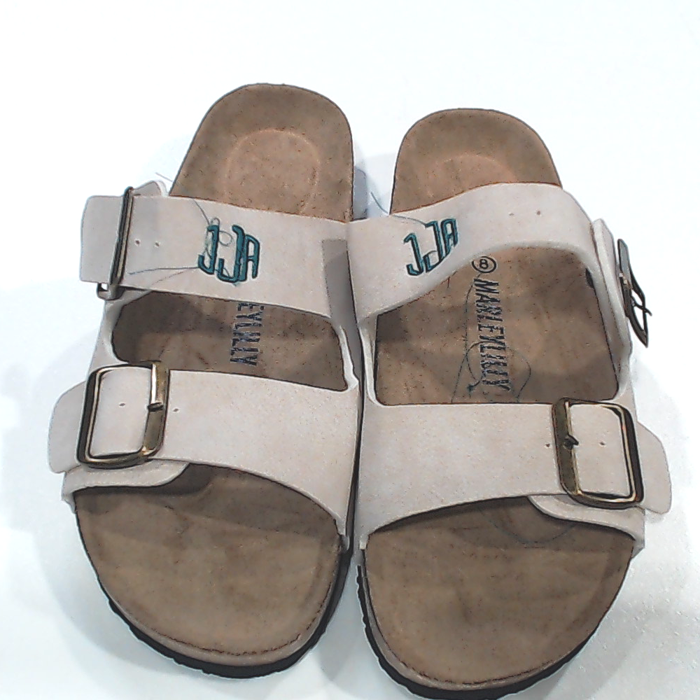 BLOOPER SHOES: Monogrammed Double Strap Sandals