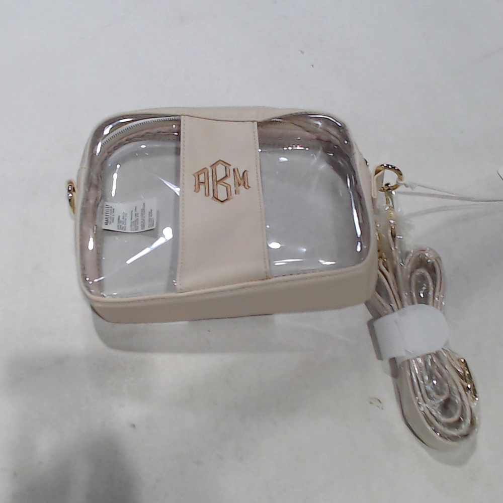 BLOOPER BAG: Monogrammed Clear Stadium Crossbody Bag