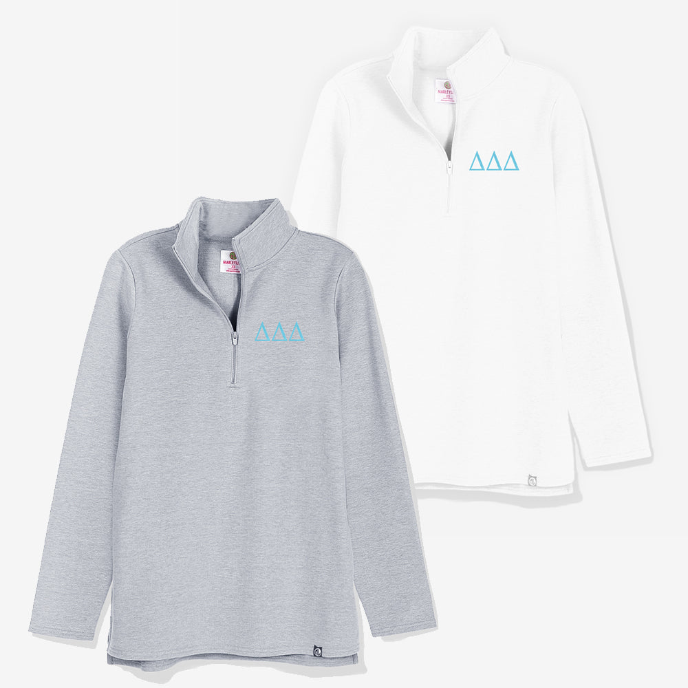 Delta Delta Delta Pullover Sweatshirt | Custom Sorority Quarter Zip
