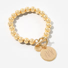 Monogrammed Ball Bracelet | Gold