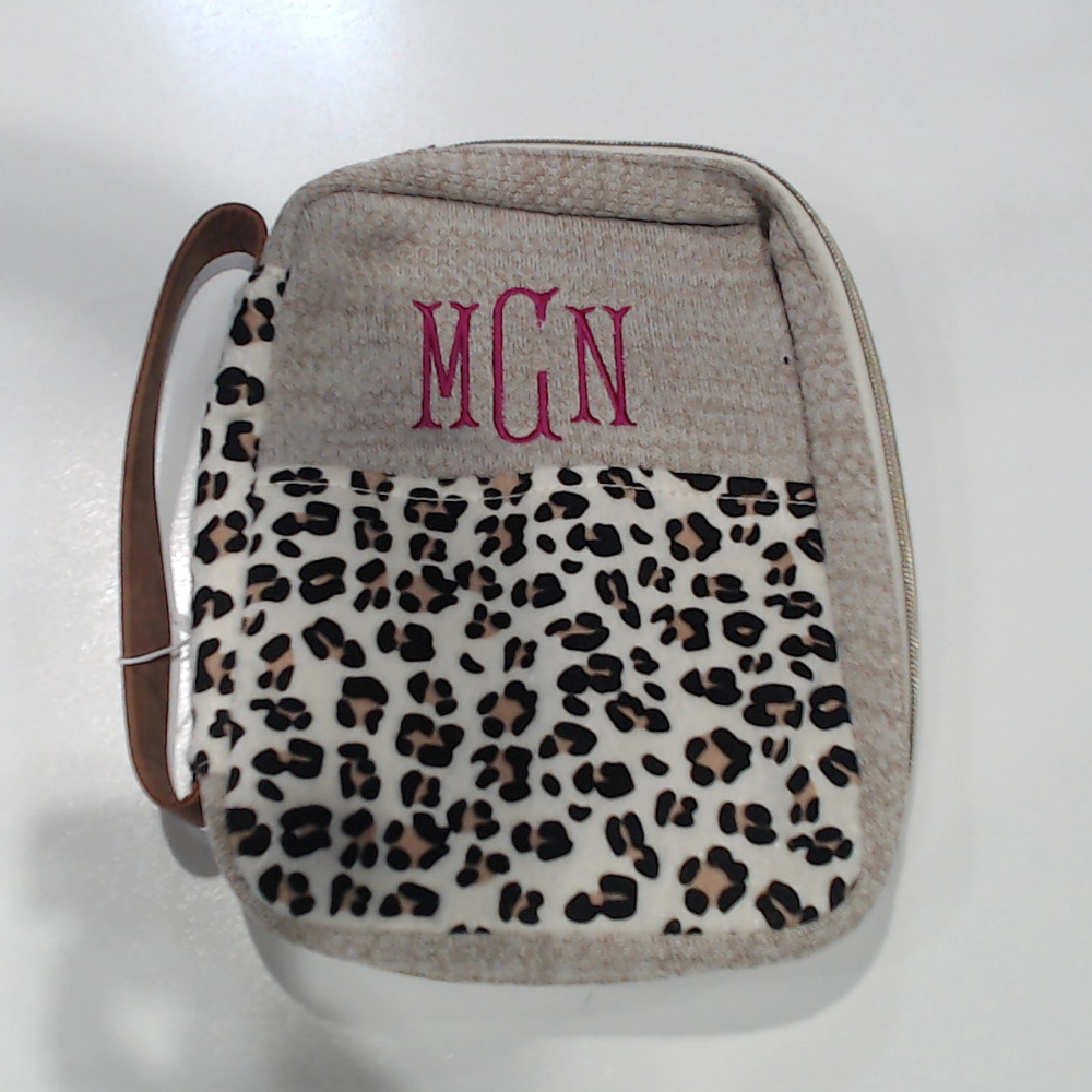 BLOOPER ACCESSORY: Monogrammed Leopard Bible Carrier