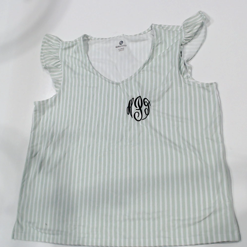 BLOOPER CLOTHING: Monogrammed Ruffle Pajamas