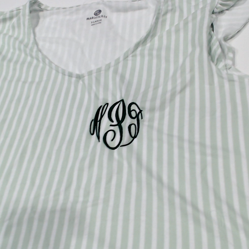 BLOOPER CLOTHING: Monogrammed Ruffle Pajamas