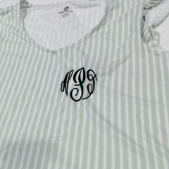 BLOOPER CLOTHING: Monogrammed Ruffle Pajamas