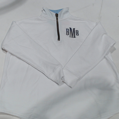 BLOOPER CLOTHING: Monogrammed Quarter Zip Sweatshirt