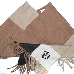 BLOOPER CLOTHING: Monogrammed Colorblock Poncho