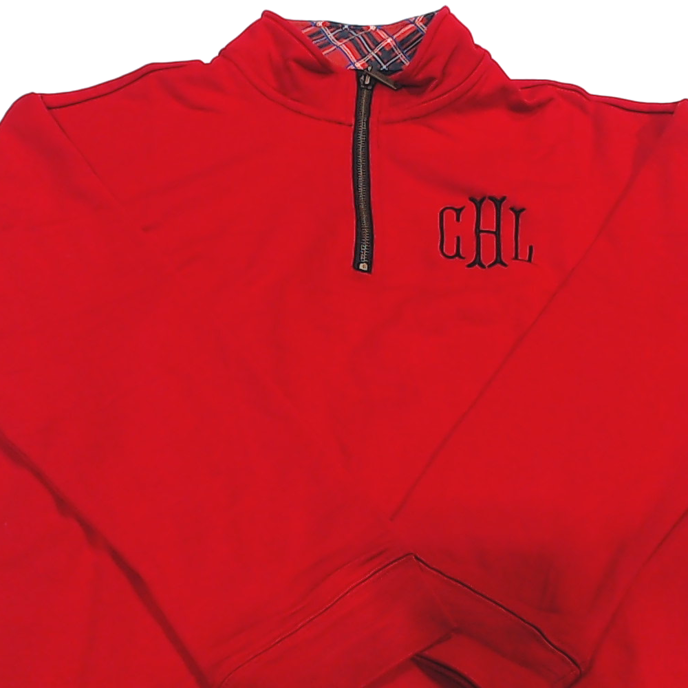 BLOOPER KIDS: Monogrammed Kids Quarter Zip Sweatshirt