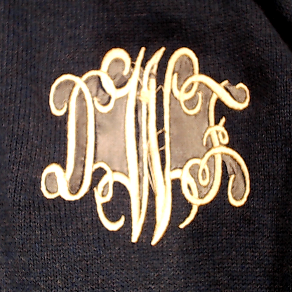 BLOOPER CLOTHING: Monogrammed Knit Sweater Jacket