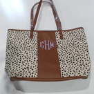 BLOOPER BAG: Monogrammed Leopard Tote Bag