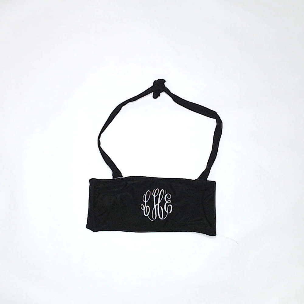 BLOOPER SWIM: Monogrammed Bandeau Top