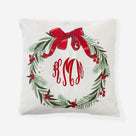 Monogrammed Christmas Pillow Sham | Red/Green