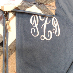 BLOOPER CLOTHING: Monogrammed Colorblock Fleece Pullover