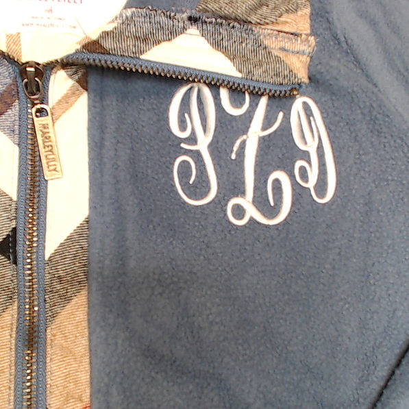 BLOOPER CLOTHING: Monogrammed Colorblock Fleece Pullover