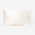 Monogrammed Satin Pillowcase and Scrunchie in white