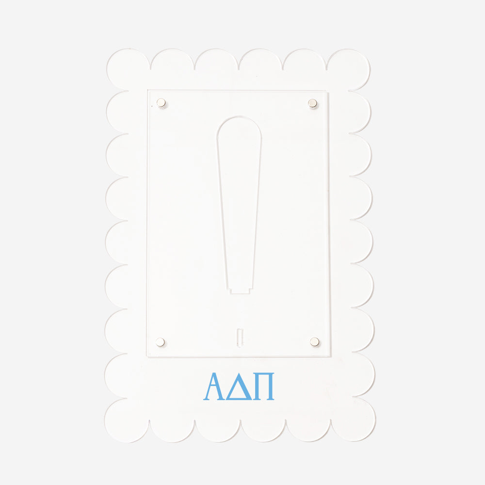 alpha delta pi scalloped picture frame