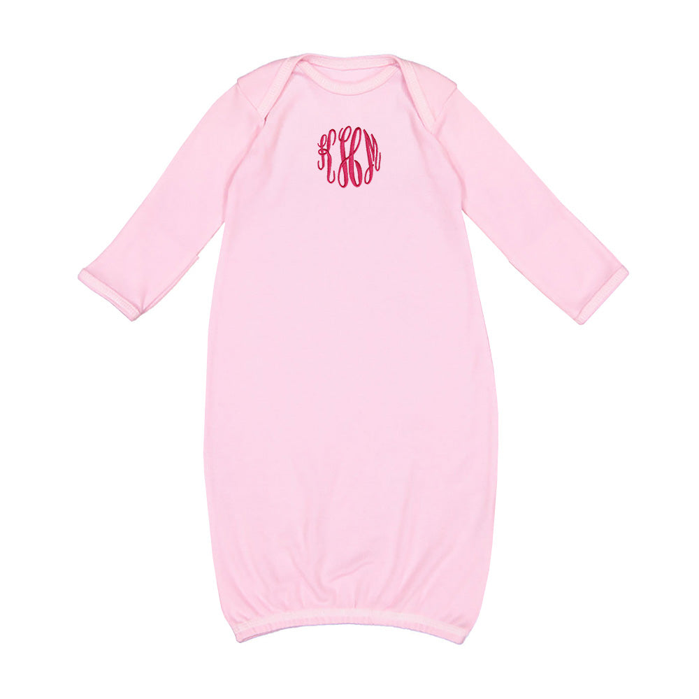Baby Pink Layette Gown Sleeper