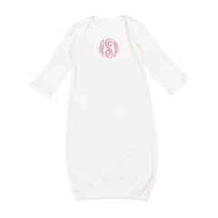 Personalized White Monogrammed Baby Gown