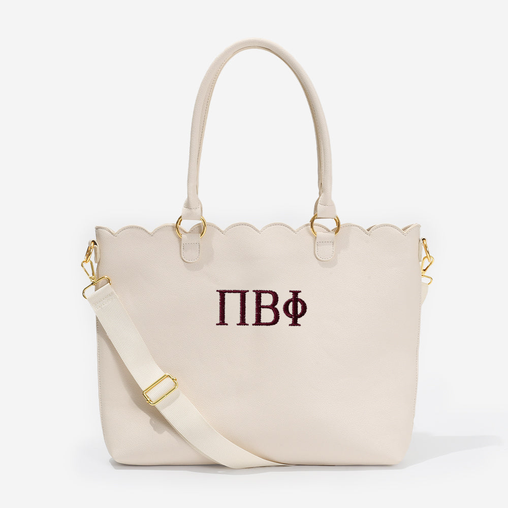 Pi Beta Phi Laptop Tote Bag | Bone