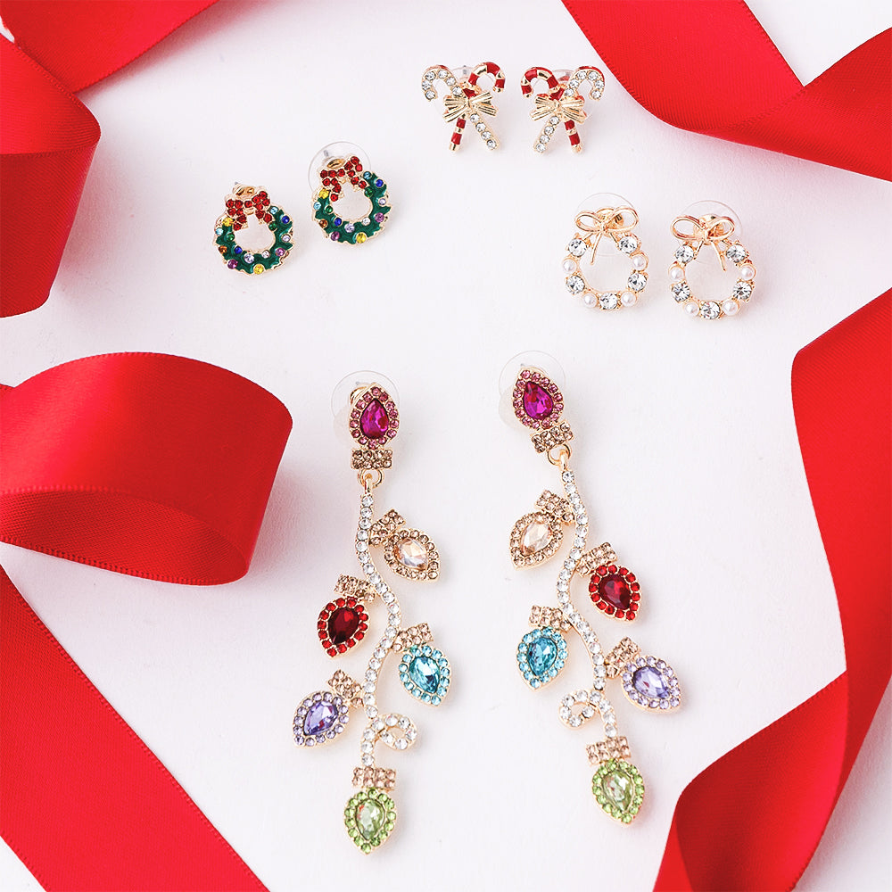 Christmas Earrings | Red/Gold