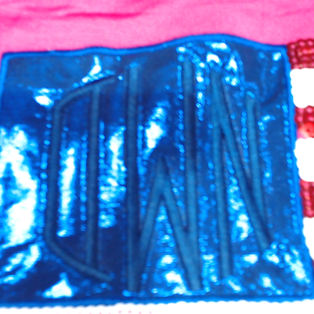 BLOOPER CLOTHING: Monogrammed Sequin Flag Tee