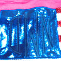 BLOOPER CLOTHING: Monogrammed Sequin Flag Tee