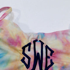 BLOOPER SWIM: Monogrammed High Neck Bikini Top