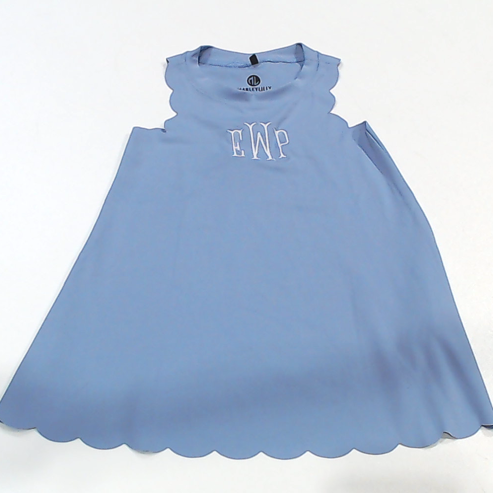 BLOOPER KIDS: Monogrammed Girls Scallop Dress