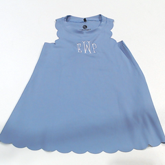 BLOOPER KIDS: Monogrammed Girls Scallop Dress