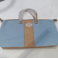 BLOOPER BAG: Monogrammed Seersucker Weekender