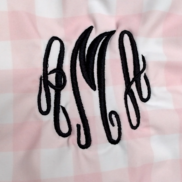 BLOOPER SWIM: Monogrammed High Neck Bikini Top