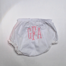 BLOOPER KIDS: Monogrammed White Eyelet Baby Bloomers