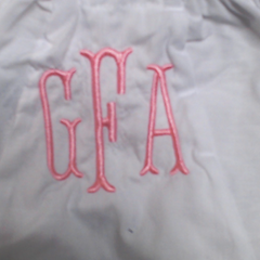 BLOOPER KIDS: Monogrammed White Eyelet Baby Bloomers
