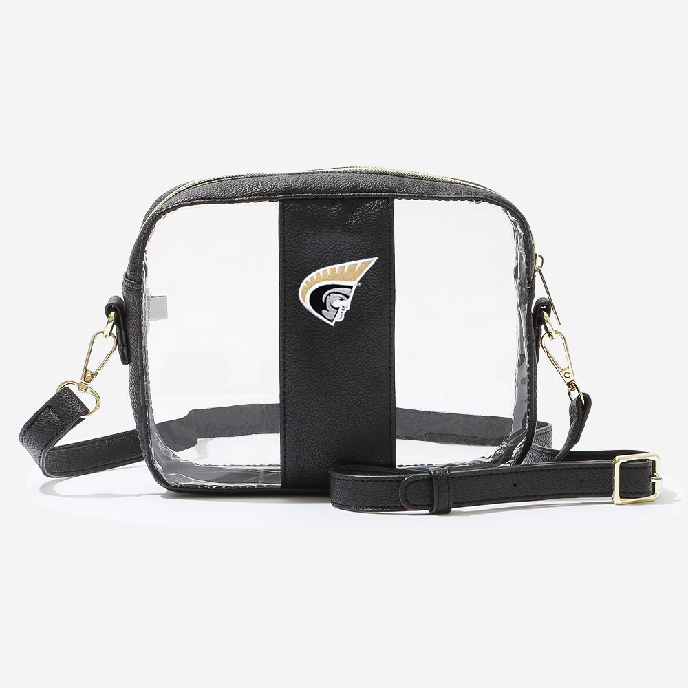 Anderson Trojans Clear Stadium Crossbody Bag in Black