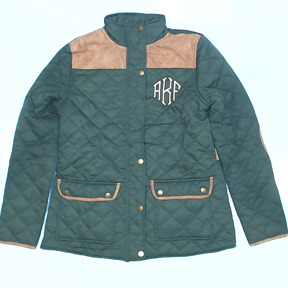 BLOOPER CLOTHING: Monogrammed Quilted Barn Coat